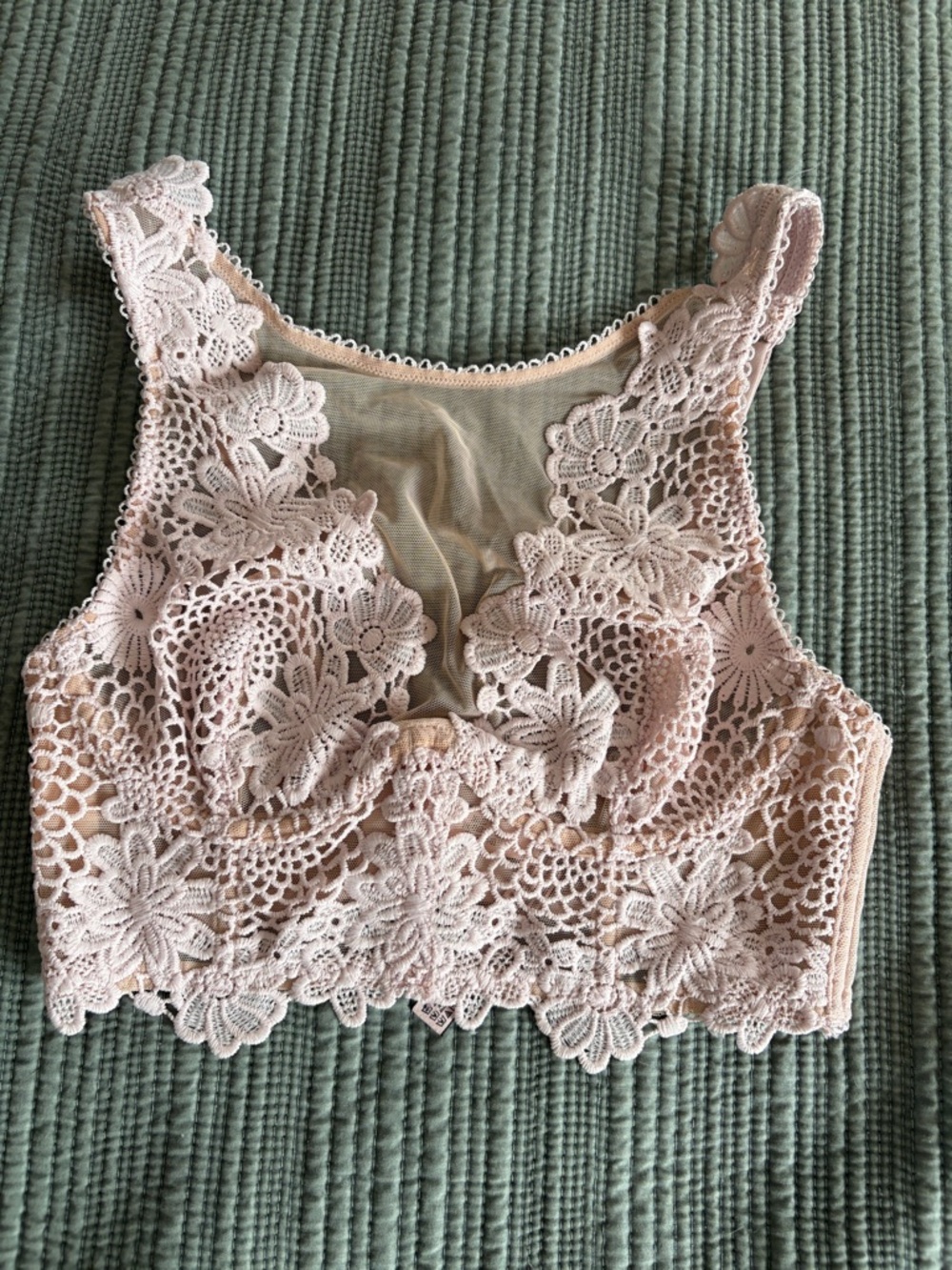 Victoria's Secret Lace Bralette in Light Blush Pink
